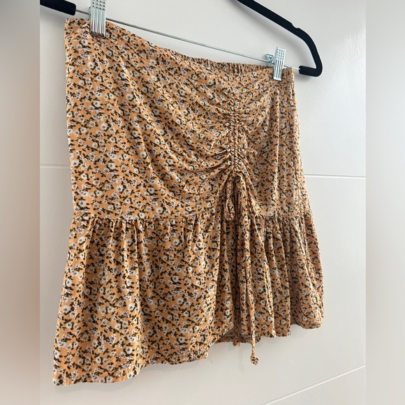 Wild Fable yellow & white floral high waist flowy mini skirt casual summer S - Picture 9 of 11